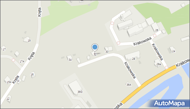 Sandomierz, Krakowska, 32, mapa Sandomierza