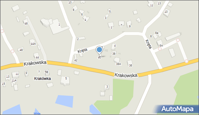 Sandomierz, Krakowska, 40, mapa Sandomierza