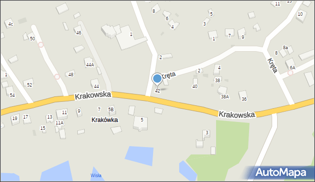 Sandomierz, Krakowska, 42, mapa Sandomierza