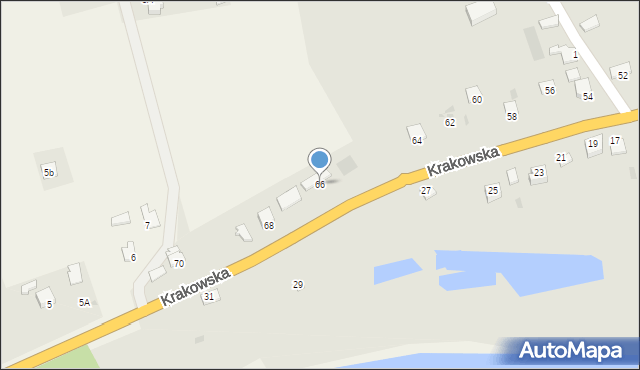 Sandomierz, Krakowska, 66, mapa Sandomierza