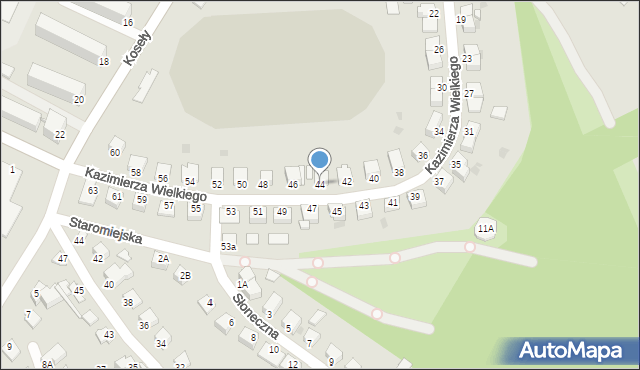 Sandomierz, Króla Kazimierza Wielkiego, 44, mapa Sandomierza
