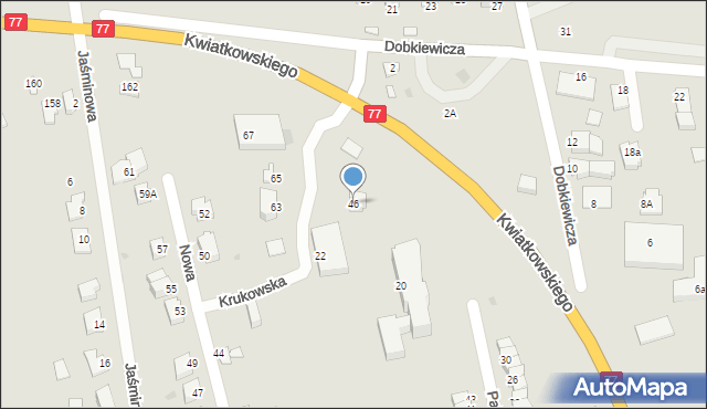 Sandomierz, Krukowska, 46, mapa Sandomierza