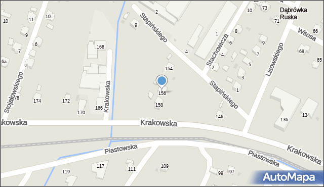 Sanok, Krakowska, 156, mapa Sanok