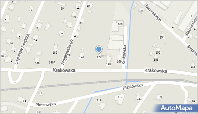 Sanok, Krakowska, 172, mapa Sanok