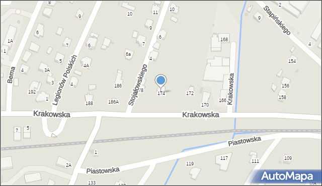Sanok, Krakowska, 174, mapa Sanok