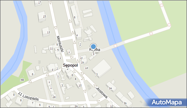 Sępopol, Krótka, 1, mapa Sępopol