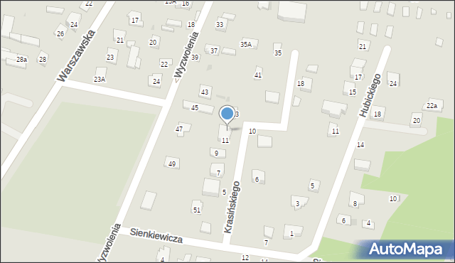 Serock, Krasińskiego Zygmunta, 11A, mapa Serock
