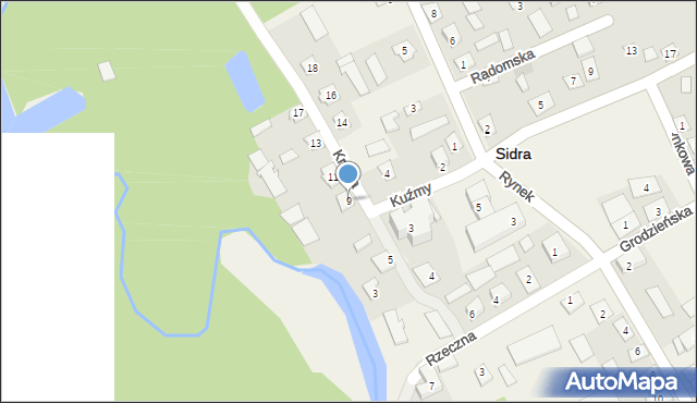 Sidra, Krótka, 9, mapa Sidra