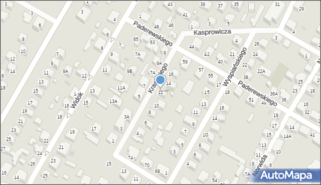 Siedlce, Krasickiego Ignacego, abp., 12, mapa Siedlce