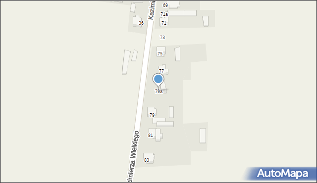 Siedlec, Króla Kazimierza Wielkiego, 79a, mapa Siedlec