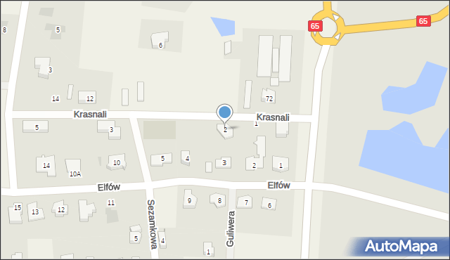 Siedliska, Krasnali, 2, mapa Siedliska