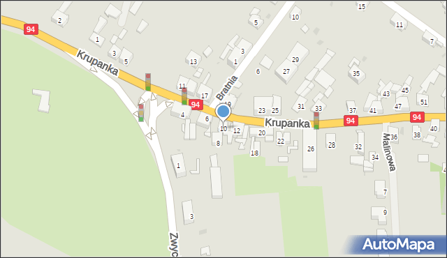 Siemianowice Śląskie, Krupanka Henryka, 10, mapa Siemianowice Śląskie