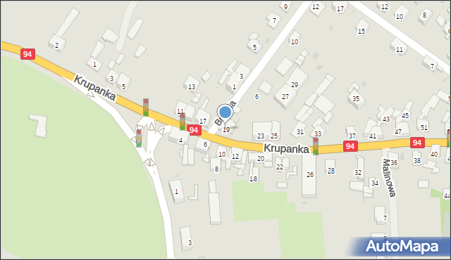 Siemianowice Śląskie, Krupanka Henryka, 19, mapa Siemianowice Śląskie