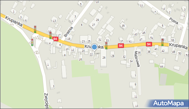 Siemianowice Śląskie, Krupanka Henryka, 24, mapa Siemianowice Śląskie