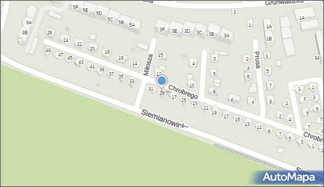 Siemianowice Śląskie, Króla Bolesława Chrobrego, 29, mapa Siemianowice Śląskie