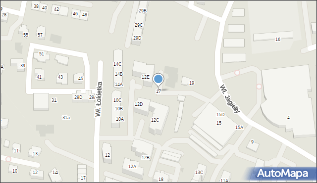 Siemianowice Śląskie, Króla Władysława Jagiełły, 17, mapa Siemianowice Śląskie