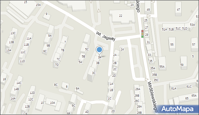 Siemianowice Śląskie, Króla Władysława Jagiełły, 3A, mapa Siemianowice Śląskie