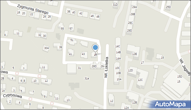 Siemianowice Śląskie, Króla Władysława Łokietka, 45, mapa Siemianowice Śląskie