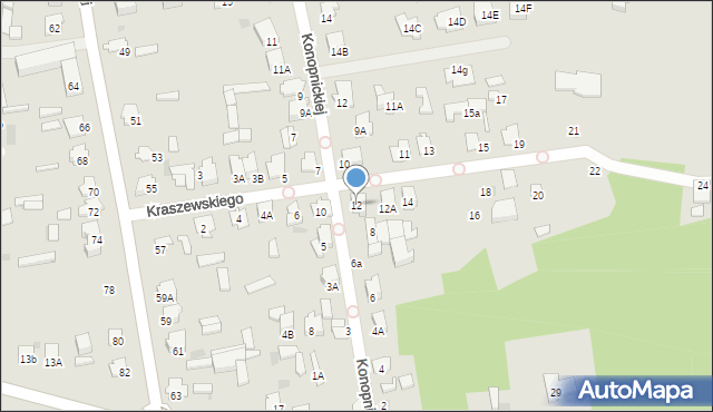 Siemiatycze, Kraszewskiego Józefa Ignacego, 12, mapa Siemiatycze