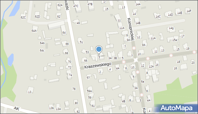 Siemiatycze, Kraszewskiego Józefa Ignacego, 3, mapa Siemiatycze