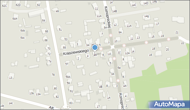 Siemiatycze, Kraszewskiego Józefa Ignacego, 4A, mapa Siemiatycze