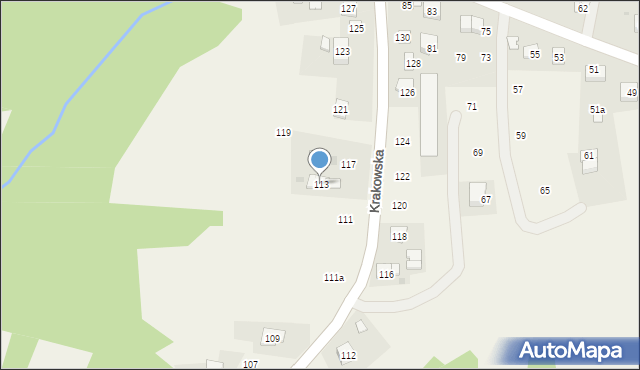 Siepraw, Krakowska, 113, mapa Siepraw