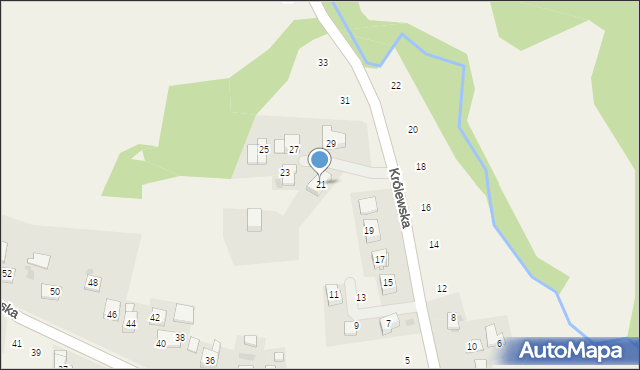 Siepraw, Królewska, 21, mapa Siepraw