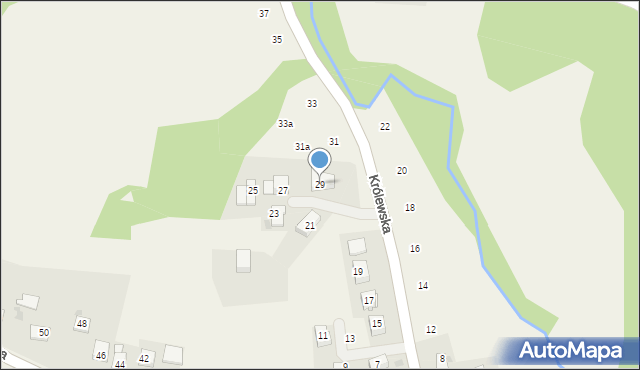Siepraw, Królewska, 29, mapa Siepraw