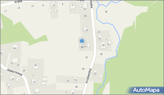 Siepraw, Królewska, 59, mapa Siepraw