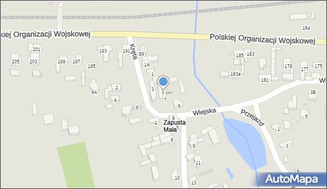 Sieradz, Kręta, 7a, mapa Sieradz