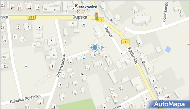 Sierakowice, Króla Jana III Sobieskiego, 6, mapa Sierakowice