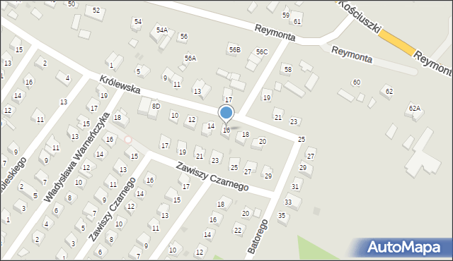 Sierpc, Królewska, 16, mapa Sierpc
