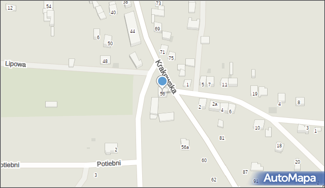 Skała, Krakowska, 56, mapa Skała