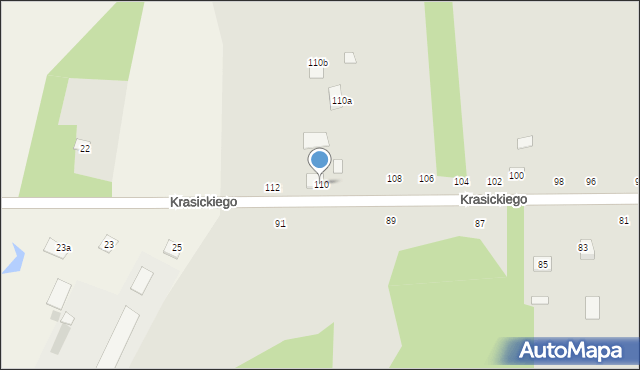 Skaryszew, Krasickiego Ignacego, bp., 110, mapa Skaryszew