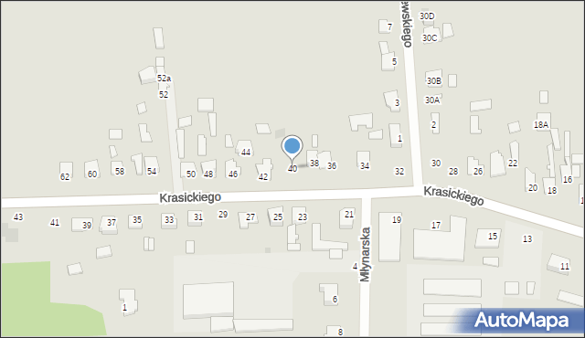 Skaryszew, Krasickiego Ignacego, bp., 40, mapa Skaryszew