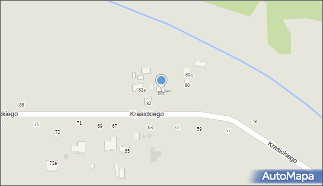 Skaryszew, Krasickiego Ignacego, bp., 80c, mapa Skaryszew