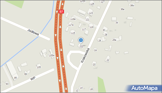 Skarżysko-Kamienna, Krakowska, 111, mapa Skarżysko-Kamienna