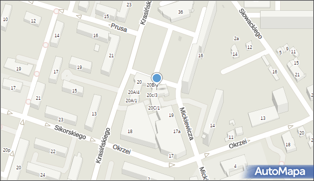 Skarżysko-Kamienna, Krasińskiego, 20c/4, mapa Skarżysko-Kamienna
