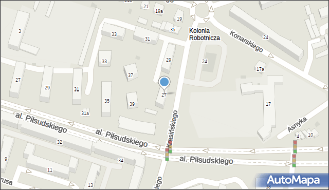 Skarżysko-Kamienna, Krasińskiego, 27, mapa Skarżysko-Kamienna