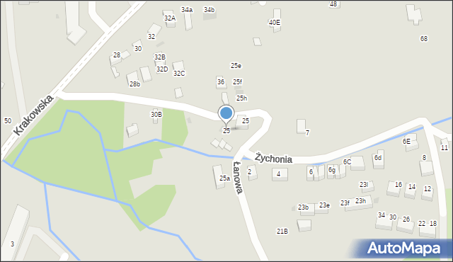 Skawina, Krakowska, 25, mapa Skawina