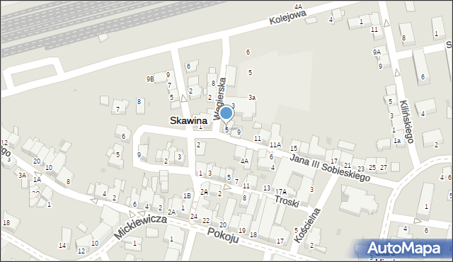 Skawina, Króla Jana III Sobieskiego, 5, mapa Skawina