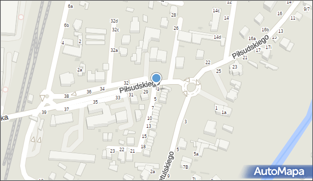 Skierniewice, Krasickiego Ignacego, bp., 2, mapa Skierniewic