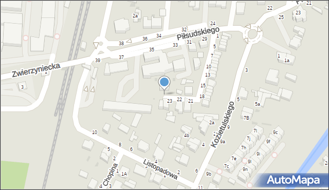 Skierniewice, Krasickiego Ignacego, bp., 25, mapa Skierniewic