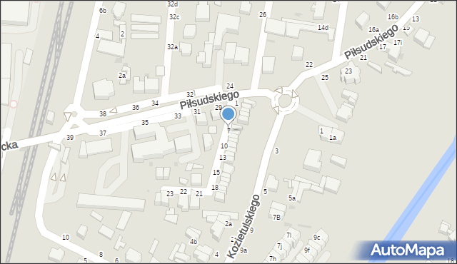 Skierniewice, Krasickiego Ignacego, bp., 7, mapa Skierniewic