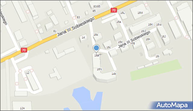 Skierniewice, Króla Jana III Sobieskiego, 14a, mapa Skierniewic