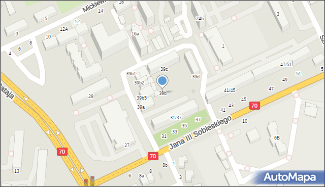 Skierniewice, Króla Jana III Sobieskiego, 39b, mapa Skierniewic