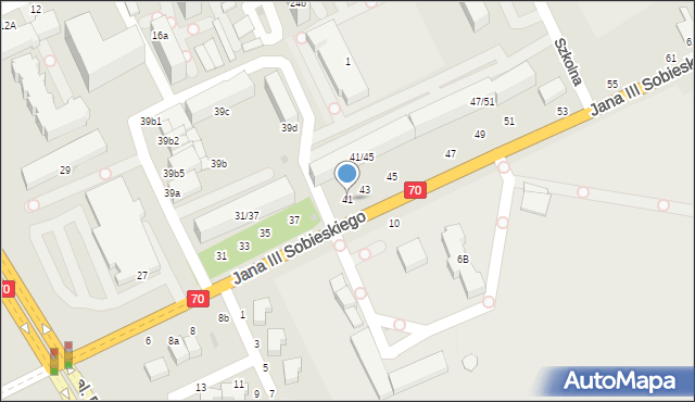 Skierniewice, Króla Jana III Sobieskiego, 41, mapa Skierniewic