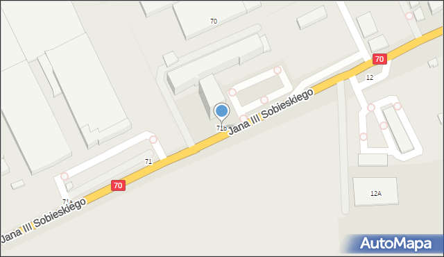 Skierniewice, Króla Jana III Sobieskiego, 71b, mapa Skierniewic