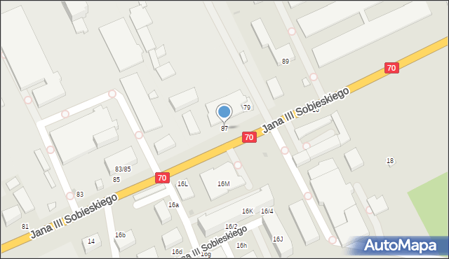 Skierniewice, Króla Jana III Sobieskiego, 87, mapa Skierniewic