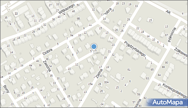 Skierniewice, Królowej Jadwigi, 9, mapa Skierniewic